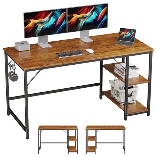 Bàn làm việc tại nhà tích hợp kệ lưu trữ chân thép sơn tĩnh điện BTNDK29