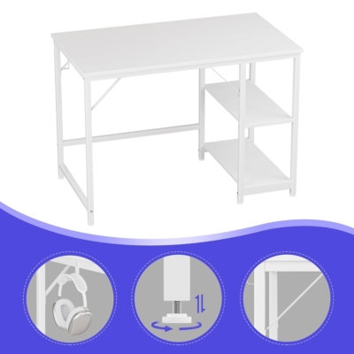 Bàn làm việc tại nhà tích hợp kệ lưu trữ chân thép sơn tĩnh điện BTNDK29