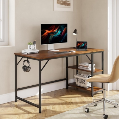 Bàn làm việc tại nhà tích hợp kệ lưu trữ chân thép sơn tĩnh điện BTNDK29