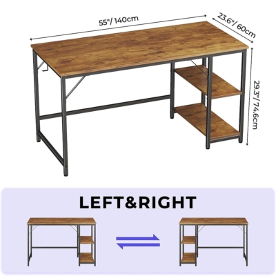 Bàn làm việc tại nhà tích hợp kệ lưu trữ chân thép sơn tĩnh điện BTNDK29
