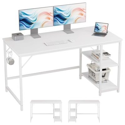 Bàn làm việc tại nhà tích hợp kệ lưu trữ chân thép sơn tĩnh điện BTNDK29