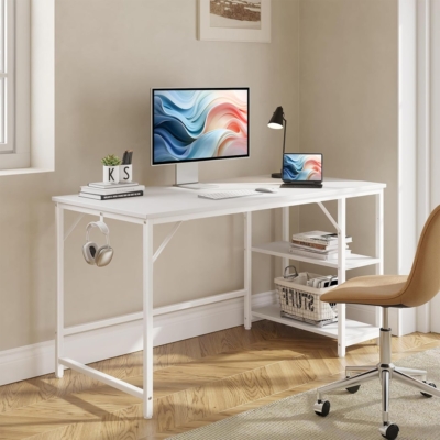 Bàn làm việc tại nhà tích hợp kệ lưu trữ chân thép sơn tĩnh điện BTNDK29