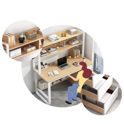 Bàn làm việc tại nhà tích hợp tủ lưu trữ 3 ngăn kéo hiện đại BTNDK31