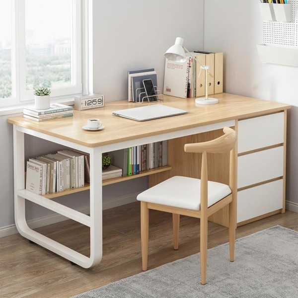 Bàn làm việc tại nhà tích hợp tủ lưu trữ 3 ngăn kéo hiện đại BTNDK31