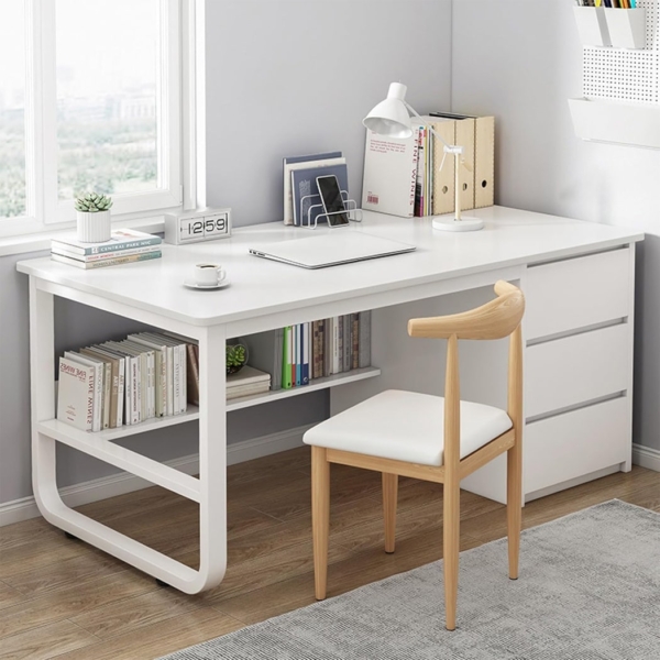 Bàn làm việc tại nhà tích hợp tủ lưu trữ 3 ngăn kéo hiện đại BTNDK31