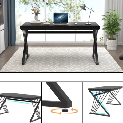 Bàn làm việc tại nhà nhỏ gọn chữ Z, mặt gỗ công nghiệp BTNDK33