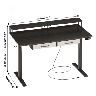 Bàn làm việc tại nhà tích hợp ngăn kéo, kệ màn hình, cổng sạc tiện lợi BTNDK34
