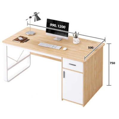 Bàn làm việc tại nhà chữ nhật tích hợp tủ lưu trữ sang trọng BTNDK40