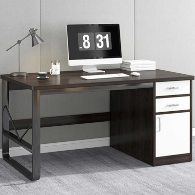 Bàn làm việc tại nhà chữ nhật tích hợp tủ lưu trữ sang trọng BTNDK40