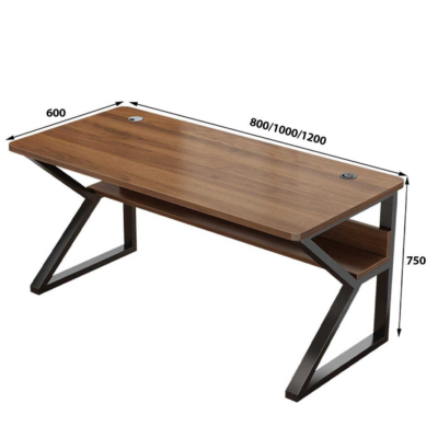 Bàn làm việc tại nhà giá rẻ, chân sắt sơn tĩnh điện dáng chữ K BTNDK42