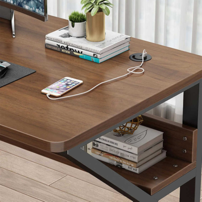 Bàn làm việc tại nhà giá rẻ, chân sắt sơn tĩnh điện dáng chữ K BTNDK42