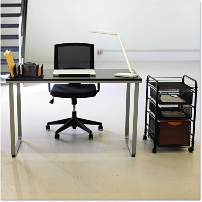 Bàn làm việc tại nhà đơn giản, chân sắt sơn tĩnh điện dáng chữ U BTNDK43