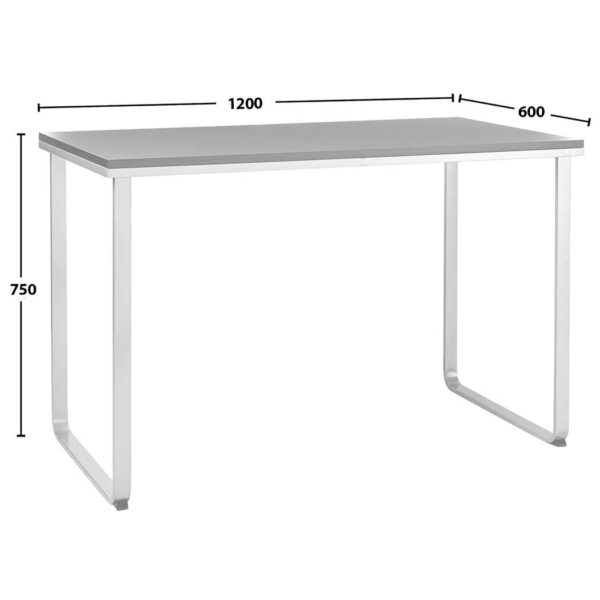 Bàn làm việc tại nhà đơn giản, chân sắt sơn tĩnh điện dáng chữ U BTNDK43