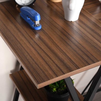 Bàn làm việc tại nhà nhỏ gọn, chân chữ X tích hợp kệ decor - BTNDK45
