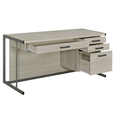 Bàn làm việc tại nhà bằng gỗ khung thép sơn tĩnh điện độc đáo BTNDK46