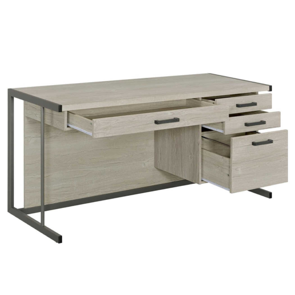 Bàn làm việc tại nhà bằng gỗ khung thép sơn tĩnh điện độc đáo BTNDK46