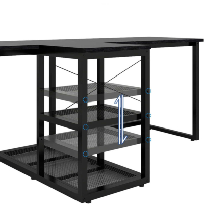 Bàn làm việc tại nhà 2 chỗ ngồi, tích hợp tủ lưu trữ, kệ CPU tiện lợi BTNDK52