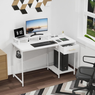 Bàn làm việc tại nhà mặt gỗ, chân sắt sơn tĩnh điện kèm ngăn kéo BTNDK53