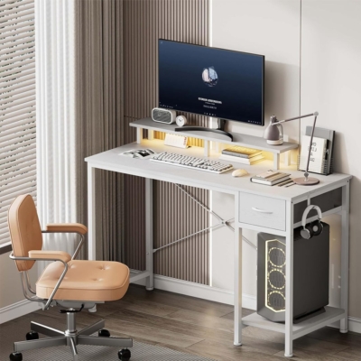 Bàn làm việc tại nhà mặt gỗ, chân sắt sơn tĩnh điện kèm ngăn kéo BTNDK53