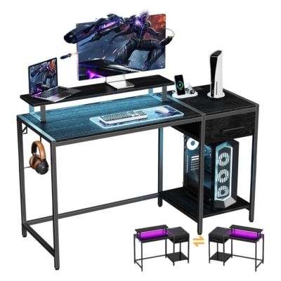 Bàn làm việc tại nhà mặt gỗ, chân sắt sơn tĩnh điện kèm ngăn kéo BTNDK53