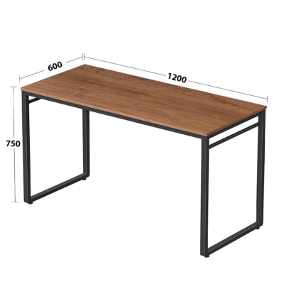 Bàn làm việc tại nhà đơn giản, chân thép mặt gỗ kèm móc treo BTNDK55
