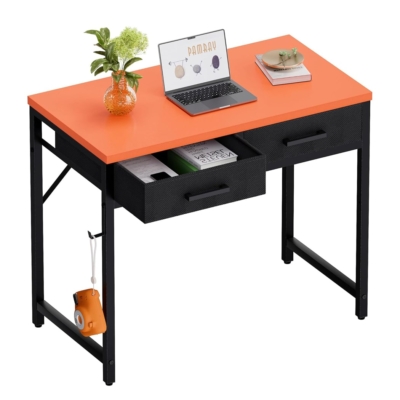Bàn làm việc tại nhà giá rẻ, có 2 ngăn kéo lưu trữ kèm móc treo BTNDK56