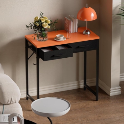 Bàn làm việc tại nhà giá rẻ, có 2 ngăn kéo lưu trữ kèm móc treo BTNDK56