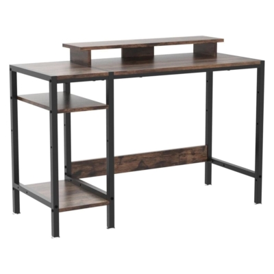 Bàn làm việc tại nhà hiện đại, mặt gỗ công nghiệp kèm kệ mở BTNDK57