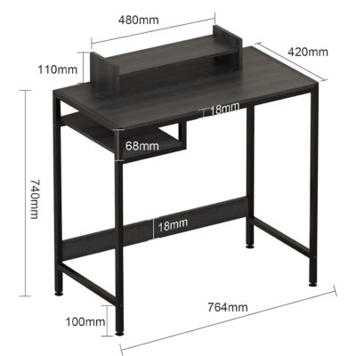 Bàn làm việc tại nhà hiện đại, mặt gỗ công nghiệp kèm kệ mở BTNDK57