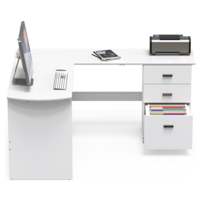 Bàn làm việc tại nhà bằng gỗ sang trọng, dáng chữ L kèm tủ phụ BTNDK59