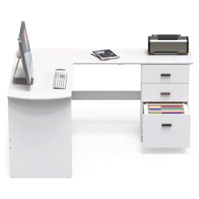 Bàn làm việc tại nhà bằng gỗ sang trọng, dáng chữ L kèm tủ phụ BTNDK59