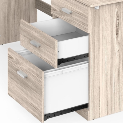 Bàn làm việc tại nhà bằng gỗ sang trọng, dáng chữ L kèm tủ phụ BTNDK59