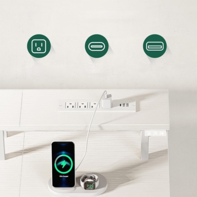 Bàn làm việc tại nhà thông minh, chân sắt kèm tủ lưu trữ 4 ngăn BTNDK60