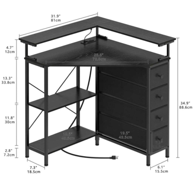 Bàn làm việc tại nhà độc đáo, dáng tam giác cho không gian nhỏ BTNDK61