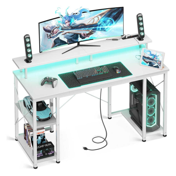 Bàn làm việc tại nhà chân sắt tích hợp kệ nâng màn hình, kệ để CPU BTNDK62
