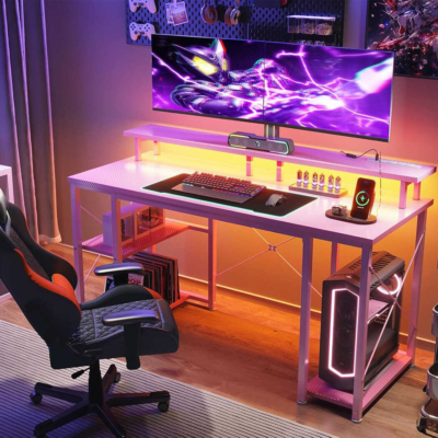 Bàn làm việc tại nhà chân sắt tích hợp kệ nâng màn hình, kệ để CPU BTNDK62