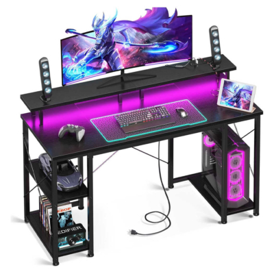 Bàn làm việc tại nhà chân sắt tích hợp kệ nâng màn hình, kệ để CPU BTNDK62