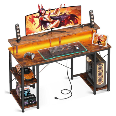 Bàn làm việc tại nhà chân sắt tích hợp kệ nâng màn hình, kệ để CPU BTNDK62