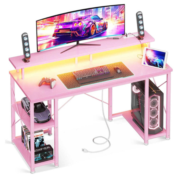 Bàn làm việc tại nhà chân sắt tích hợp kệ nâng màn hình, kệ để CPU BTNDK62