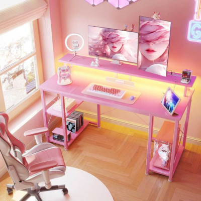 Bàn làm việc tại nhà chân sắt tích hợp kệ nâng màn hình, kệ để CPU BTNDK62