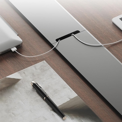 Bàn giám đốc gỗ cao cấp hình chữ L kèm tủ phụ thông minh DKFBGD100