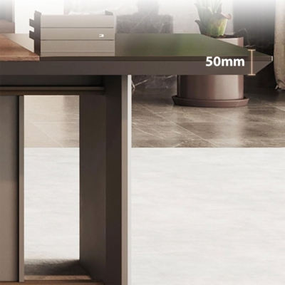 Bàn giám đốc gỗ cao cấp hình chữ L kèm tủ phụ thông minh DKFBGD100