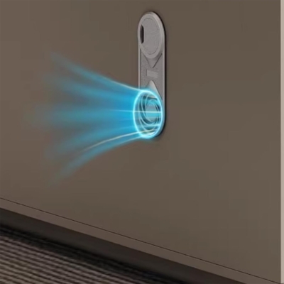 Bàn giám đốc kèm tủ phụ chữ L, nắp nhôm đi dây điện trên mặt bàn DKFBGD101