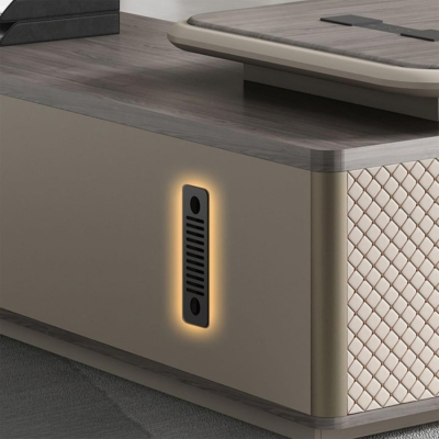 Bàn giám đốc hiện đại chữ L kèm tủ phụ, chân bàn cách điệu DKFBGD106