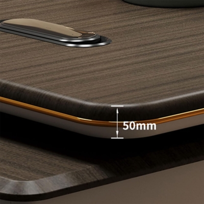 Bàn giám đốc chữ L kèm tủ phụ, yếm và chân bàn độc đáo DKFBGD114