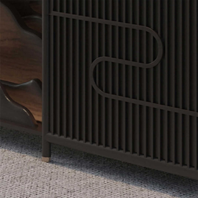 Bàn giám đốc gỗ mdf, yếm bàn họa tiết độc đáo DKFBGD66