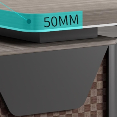 Bàn giám đốc 2m2 kèm tủ phụ, tích hợp nắp đi dây điện tiện lợi DKFBGD76-1