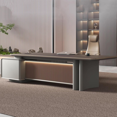 Bàn giám đốc phong cách hiện đại với hình chữ L độc đáo DKFBGD77