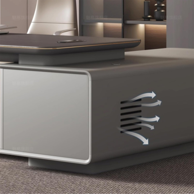 Bàn giám đốc phong cách hiện đại với hình chữ L độc đáo DKFBGD77