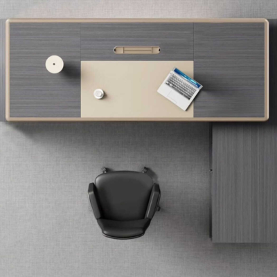 Bàn giám đốc bằng gỗ chữ L kèm tủ phụ đa năng, trang trí lạ mắt DKFBGD78